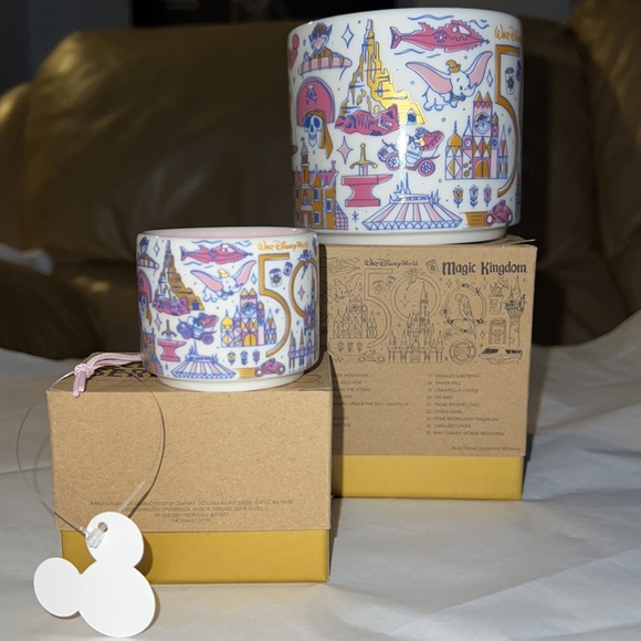 (2) DISNEY Magic Kingdom “BEEN THERE MUGS” Starbucks Disney 50th Anniversary - Picture 8 of 15